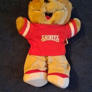 Plush Bear Toy - Red and Tan